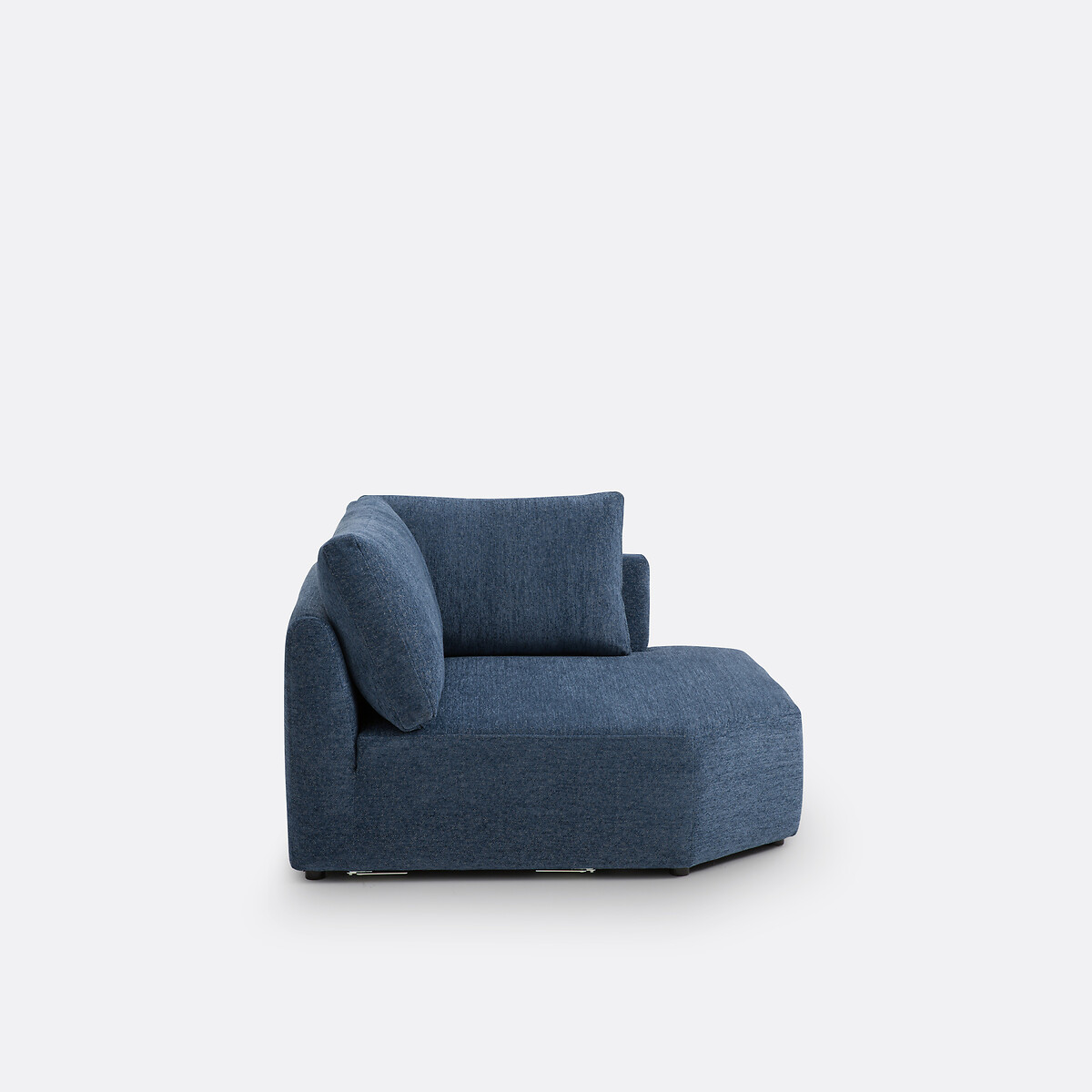 Module d'angle droite/gauche chenillé chiné Monica bleu nuit, LA REDOUTE INTERIEURS