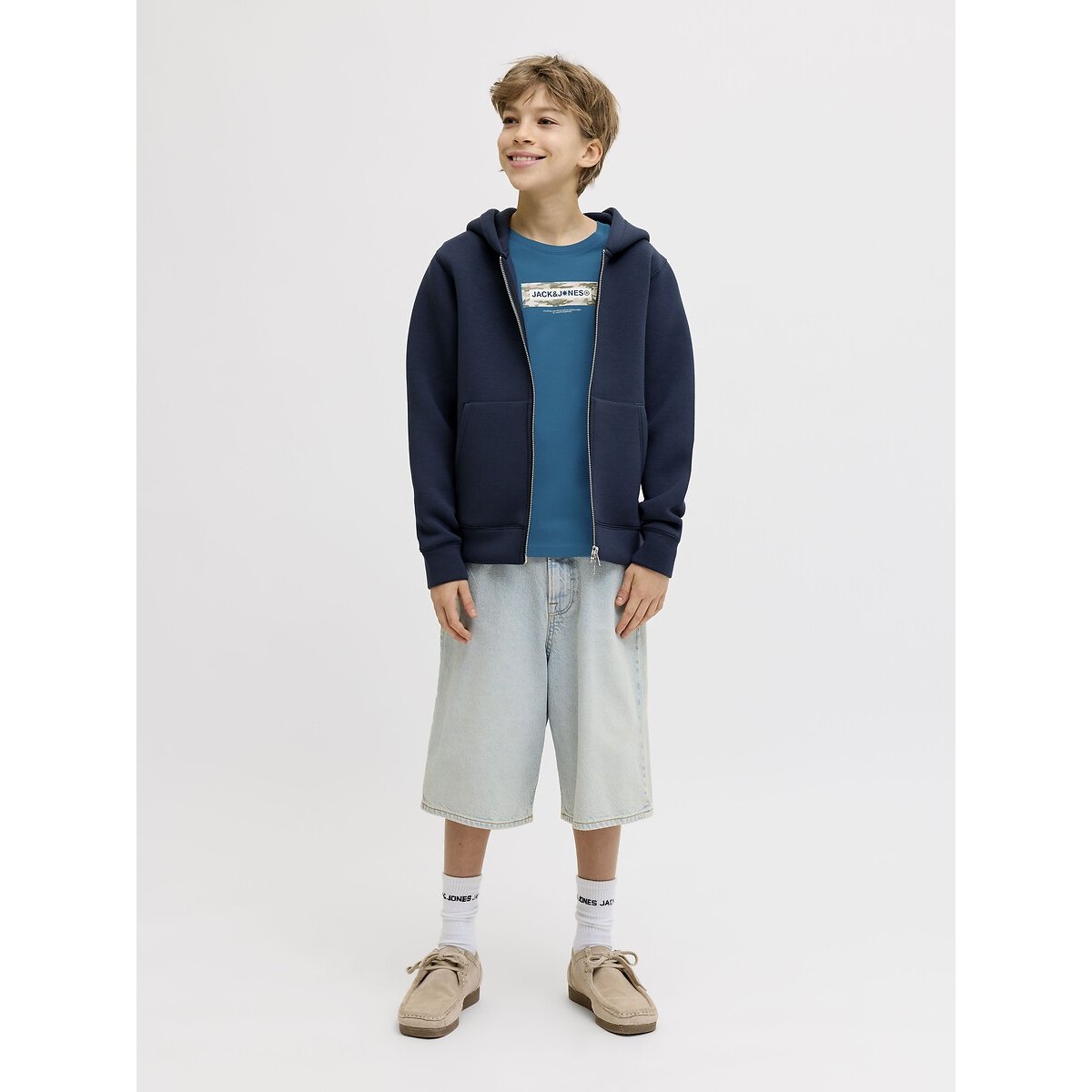 T-shirt maniche corte blu marino, JACK & JONES JUNIOR