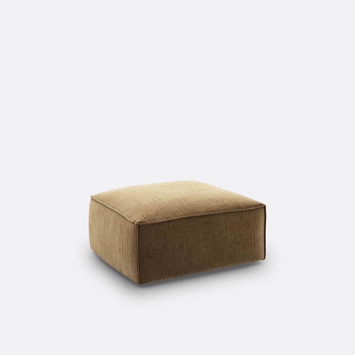 Pouf modulable, velours côtelé vintage, Seven bronze, LA REDOUTE INTERIEURS