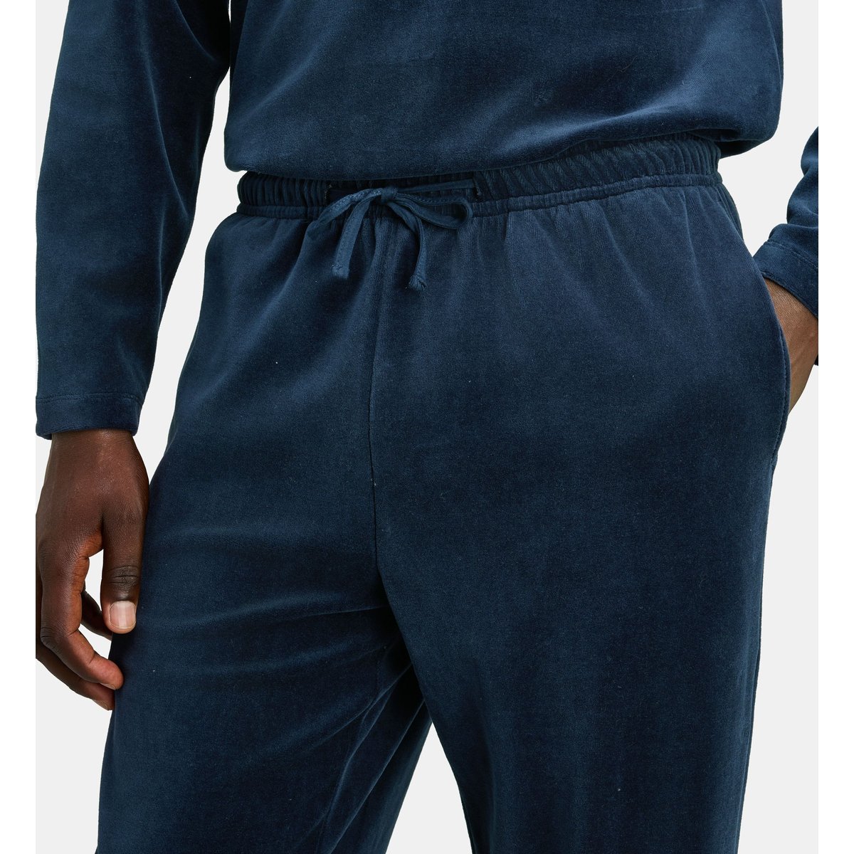 Ensemble pyjama dober velours ras bleu marine, GALERIES LAFAYETTE
