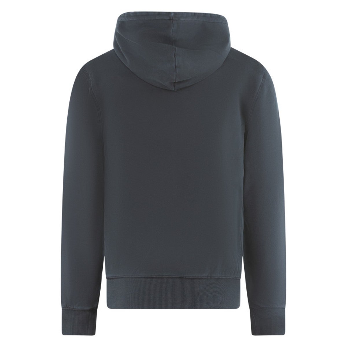 Sweat en coton noir uni avec une coupe droite et un col à capuche noir, MUSTANG