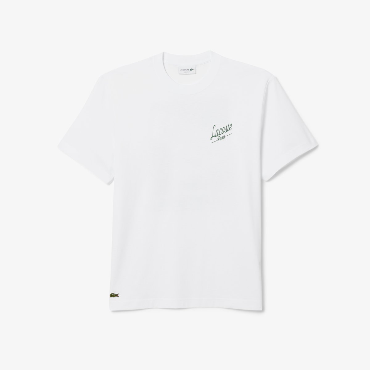 T-shirt jersey imprimé blanc-001, LACOSTE