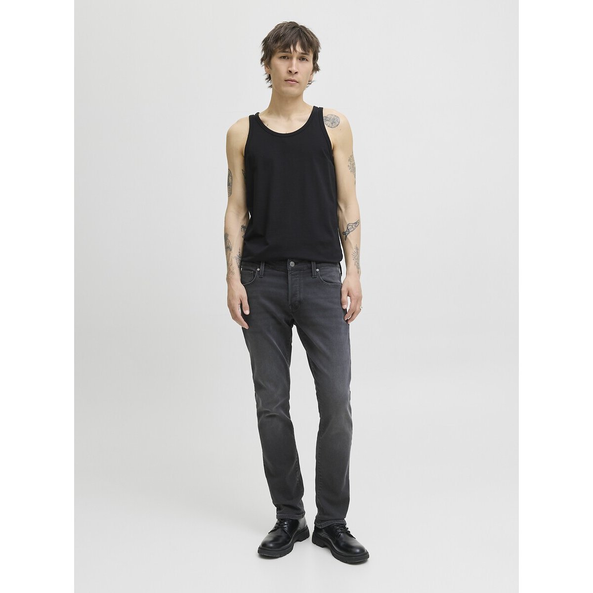 Jeans dritti Mike nero denim, JACK & JONES
