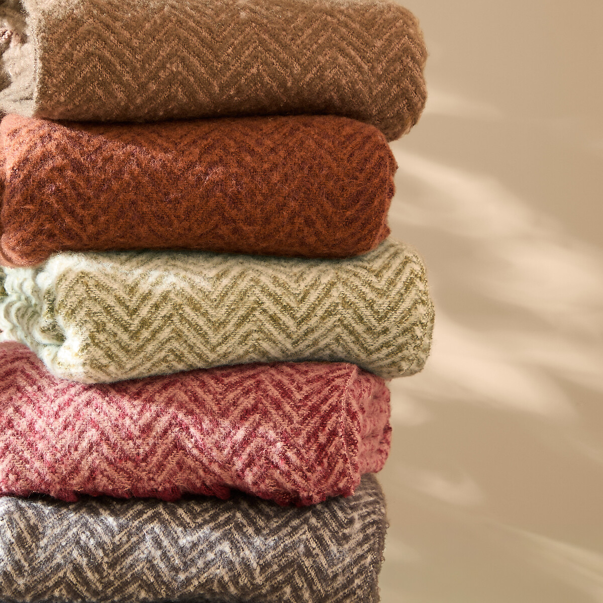 Tweedie Brushed Herringbone Throw charcoal, FURN.