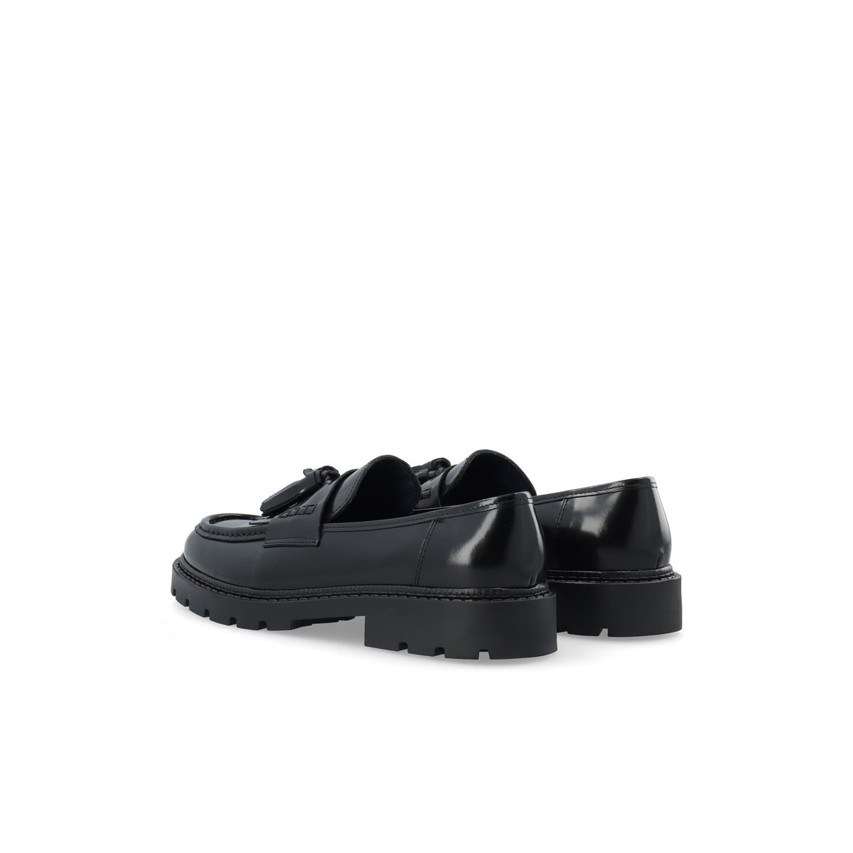 Mocassins En Cuir black1, BIANCO