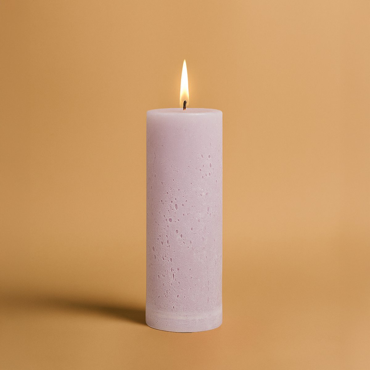 Bougie décorative cylindrique H20 mauve, SIA DECO