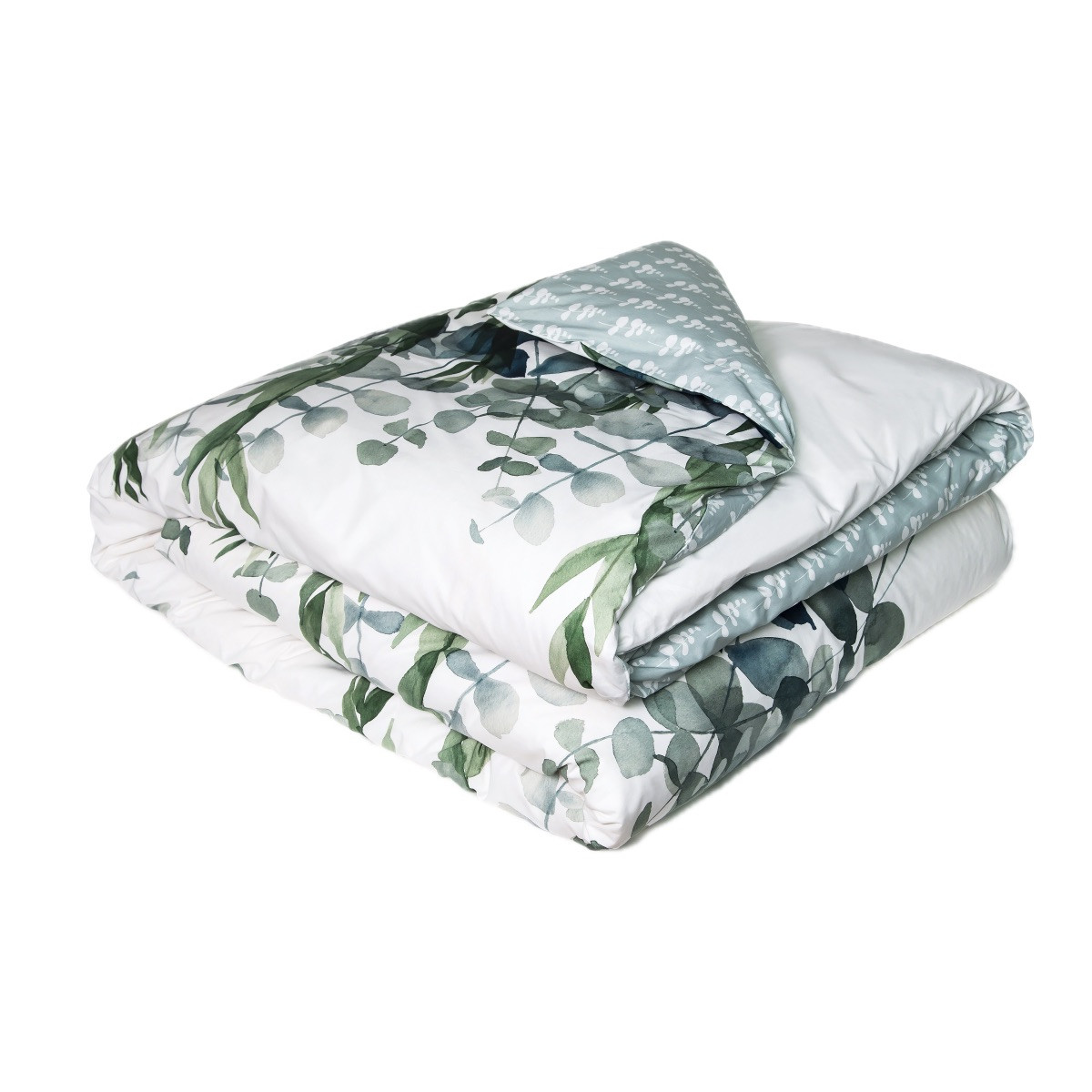 Housse De Couette   Percale De Coton - EUCALYPTUS vert, TRADITION DES VOSGES