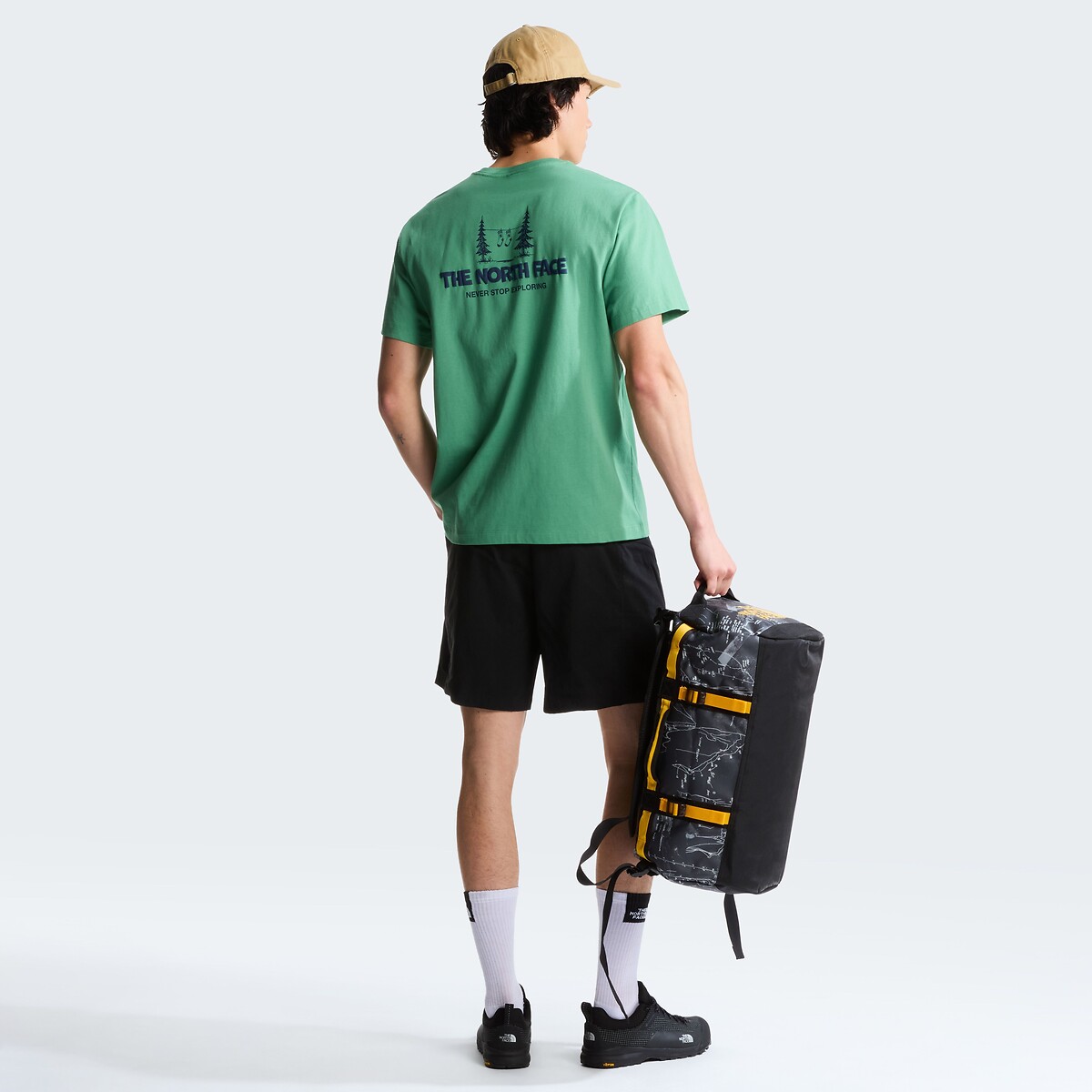 Kurzarm-T-Shirt mit Rückenprint, Camping dunkelgrün/hellgrün, THE NORTH FACE