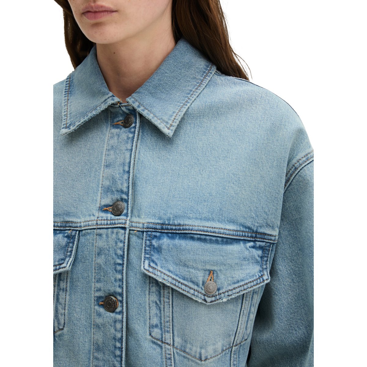 Veste en jean relaxed avec CIRCULOSE bleu clair, MARC O'POLO