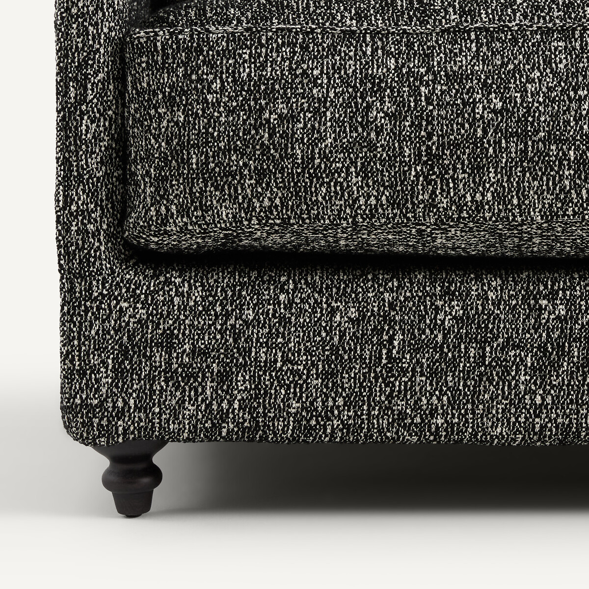 2-Sitzer-Sofa, ausziehbar, aus Bouclé, LAZARE schwarz, AM.PM