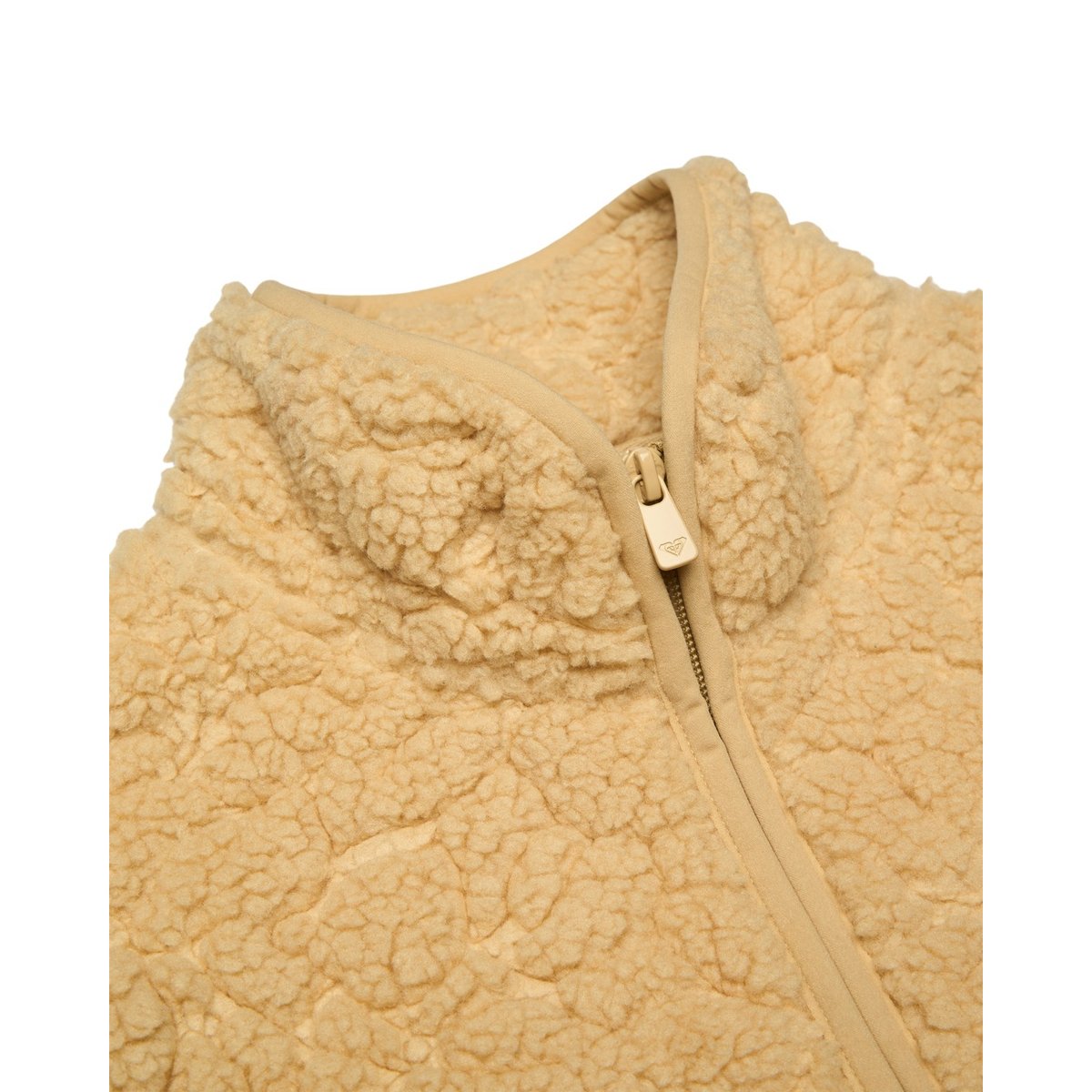 Gilet en polaire sherpa ICONIC STARS. beige peeble outline mo, ROXY