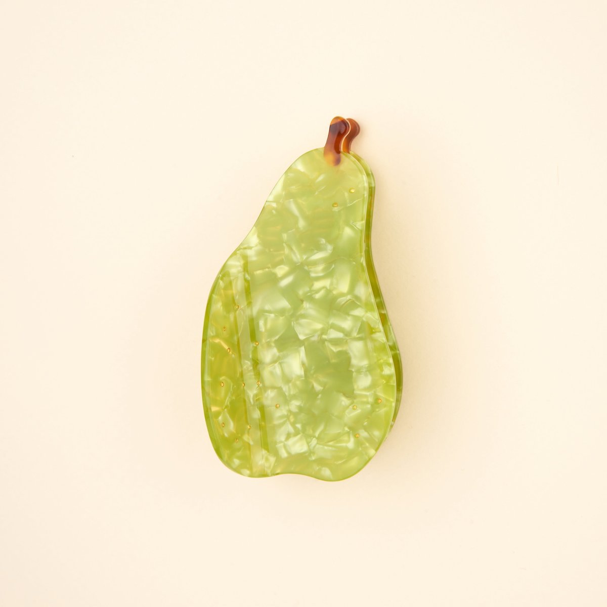 Pince à cheveux POIRE vert nacré, COUCOU SUZETTE