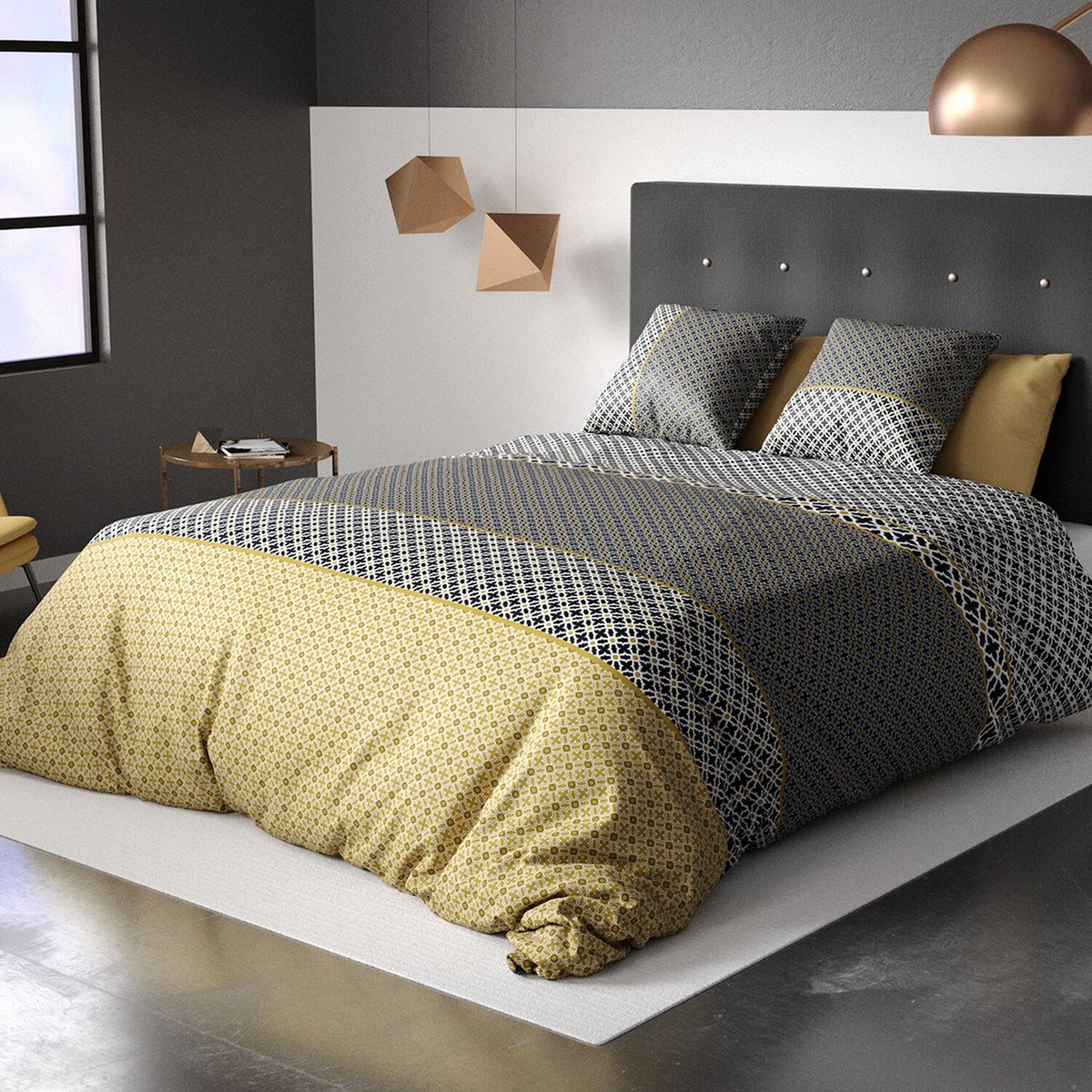 Parure housse de couette coton, Beho multicolore, C DESIGN HOME TEXTILE