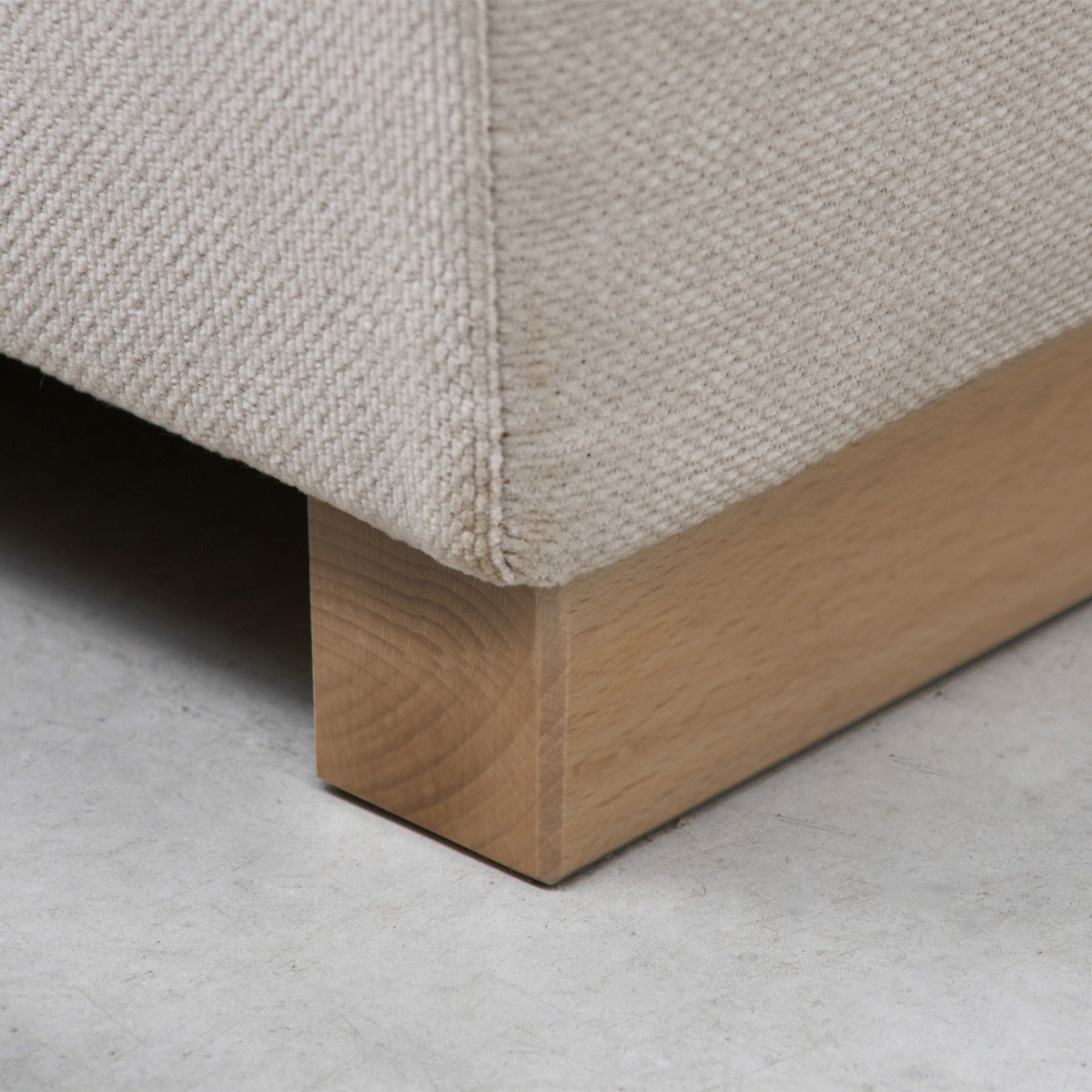 Canapé convertible 3 places en velours côtelé - ROBIN tissu chenille beige, HOMIFAB