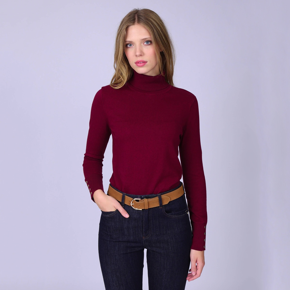 Pull Helina bordeaux, MISE AU GREEN