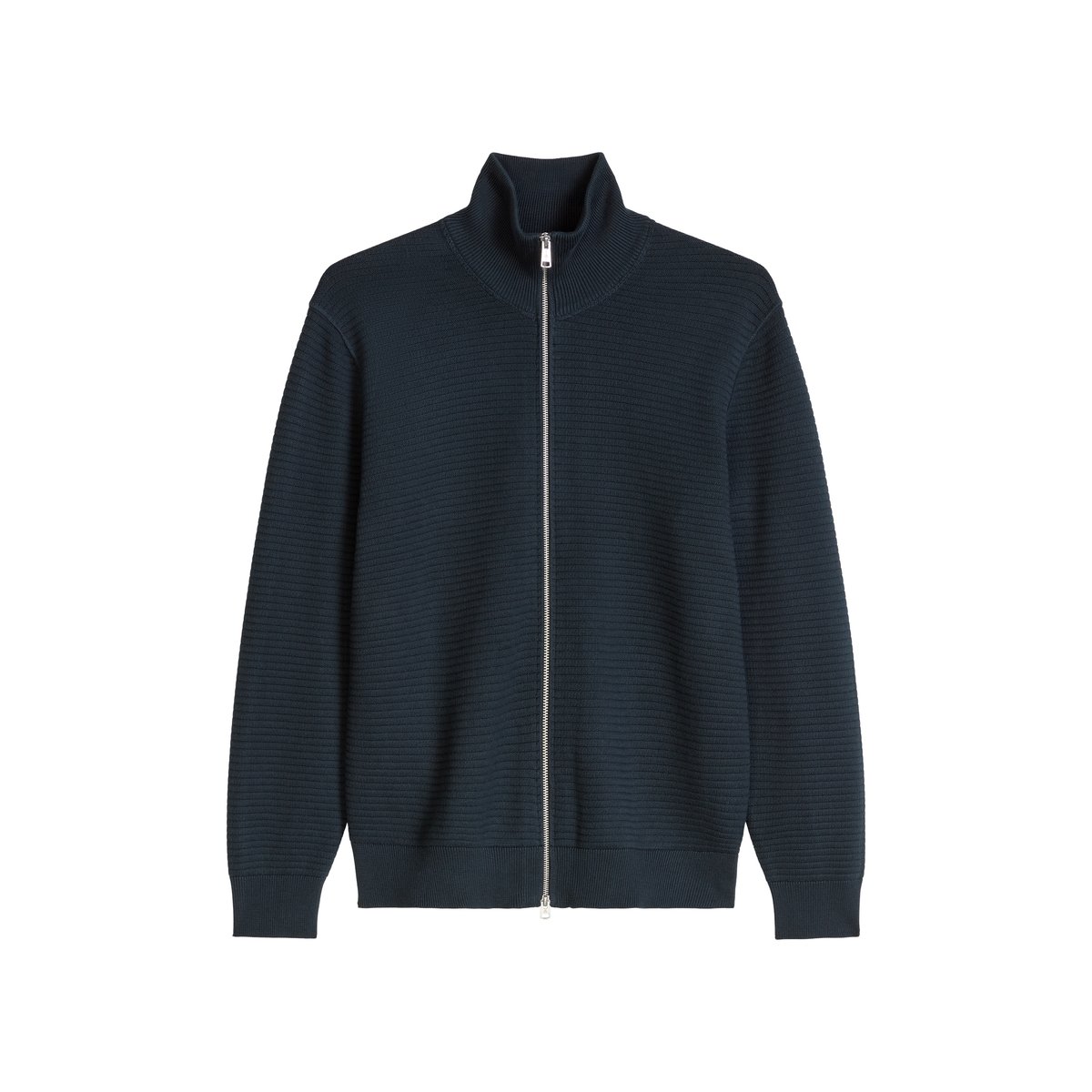 Cardigan coupe classique en coton biologique certifié bleu foncé, MARC O'POLO
