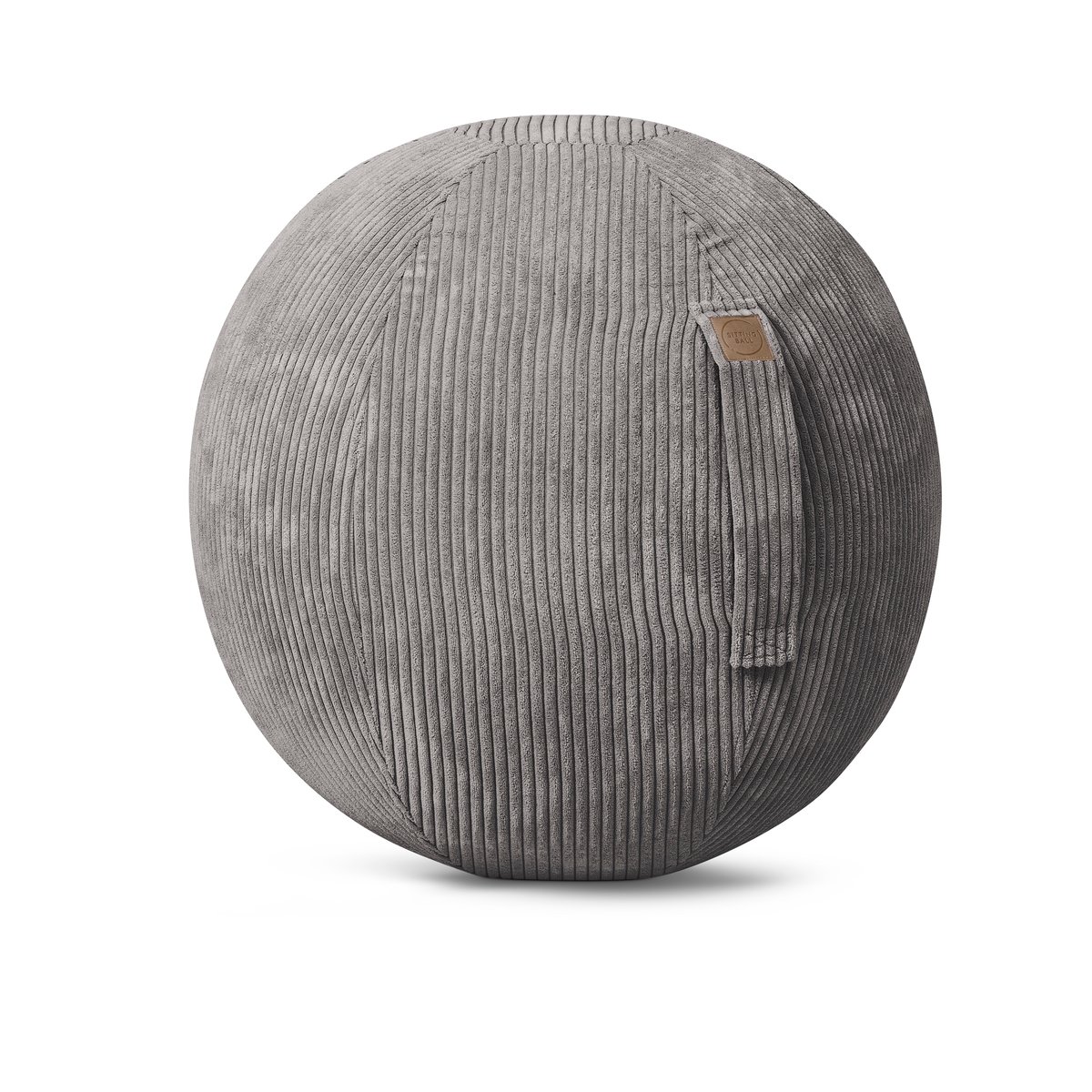 Balle d'assise avec poignée velours grosse côte SHARA anthracite, MAGMA HEIMTEX