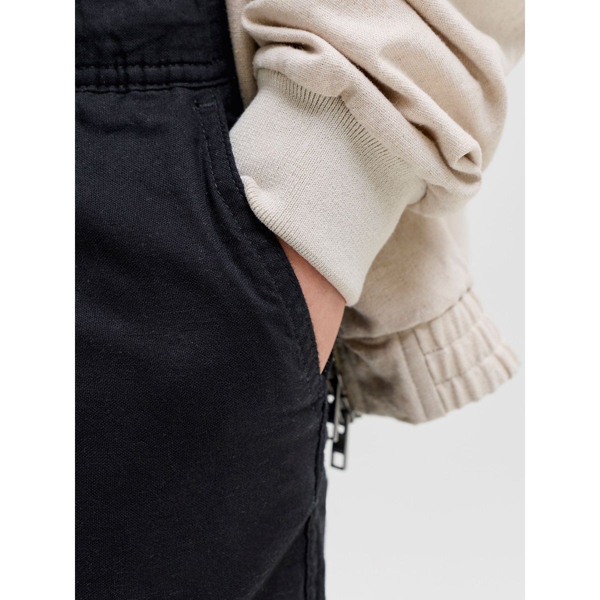 Pantalon Coupe Décontractée black 1, JACK & JONES JUNIOR