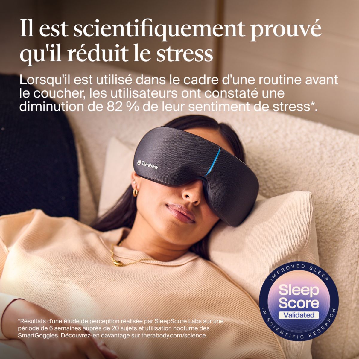 Masque de relaxation Smart Goggles 2.0 couleur unique, THERAGUN
