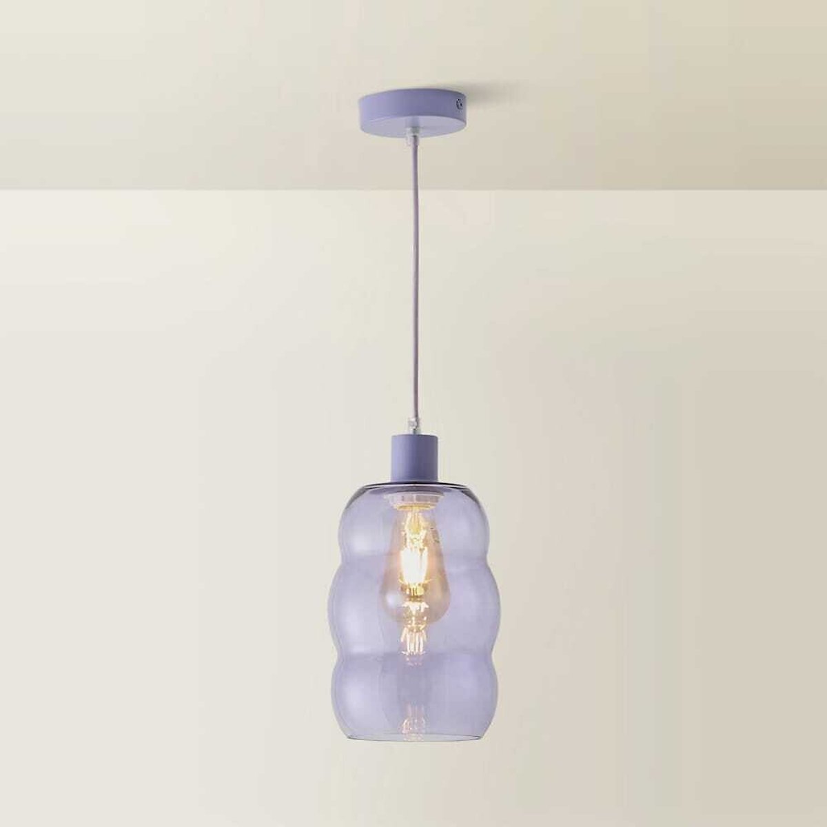 Lola Glass Bubble Pendant Light purple, SO'HOME
