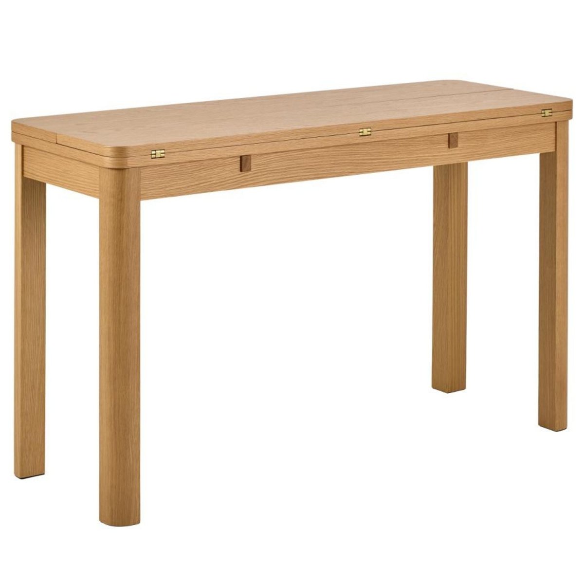 Table rectangulaire à volets chêne clair 2/4 places L120 - MILA bois clair, HELLIN, DEPUIS 1862
