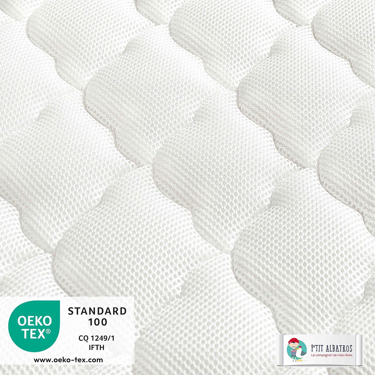 Matelas bébé Champion blanc, P'TIT ALBATROS
