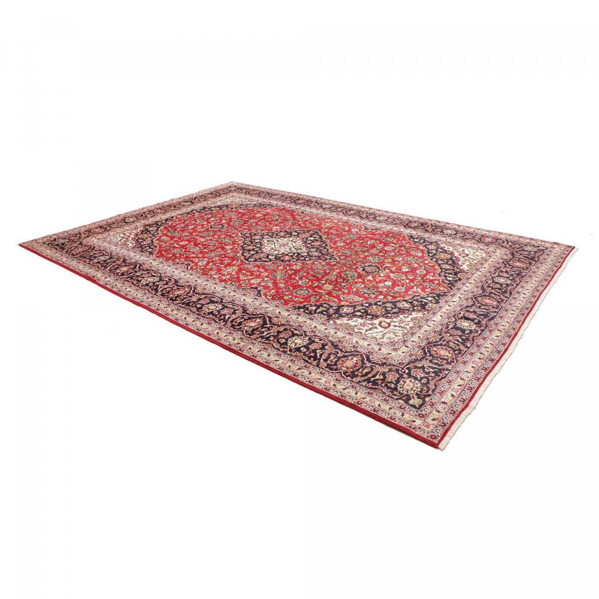 Tapis d'orient au motif oriental, noué à la main en laine, ARDAKAN 9 rouge, beige, bleu, UN AMOUR DE TAPIS