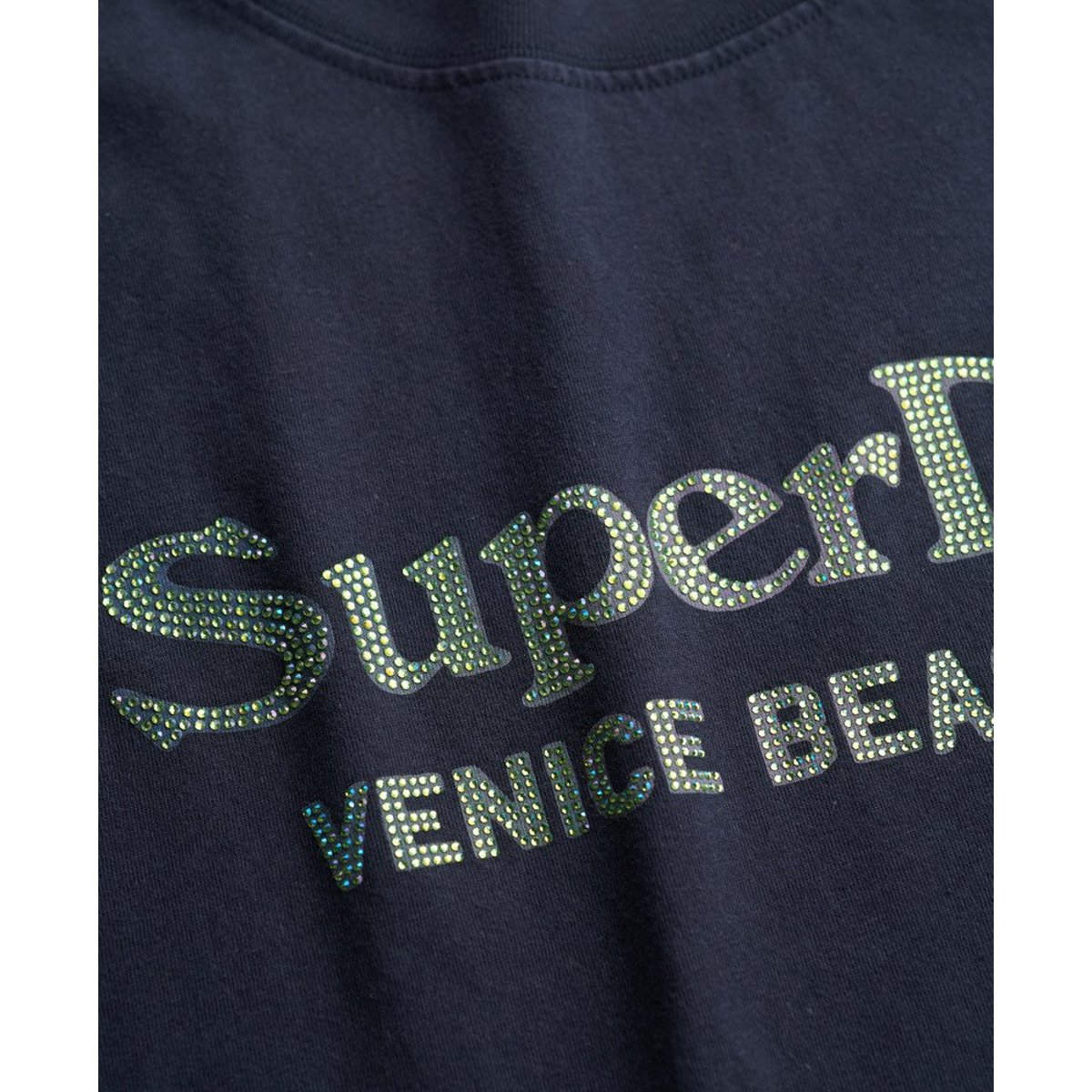 T-shirt décontracté métallisé Venue bleu marine éclipse, SUPERDRY