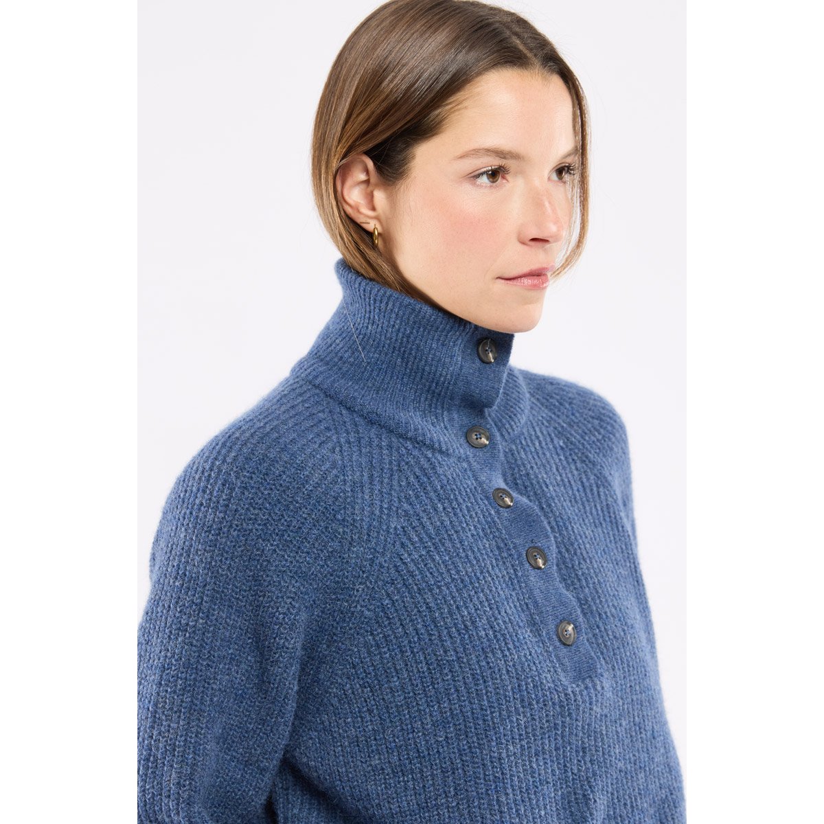 Pull camionneur - alpaga et laine obscur, ARMOR-LUX
