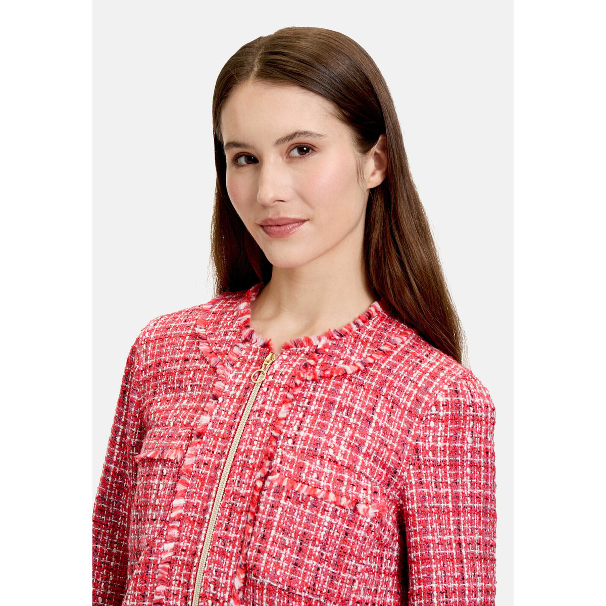 Veste blazer à franges red/pink, BETTY BARCLAY