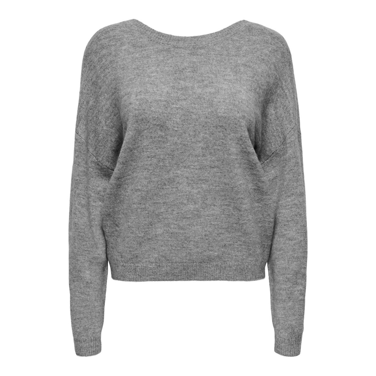 Camisola reversível, decote em V em renda cinza-claro mesclado, ONLY