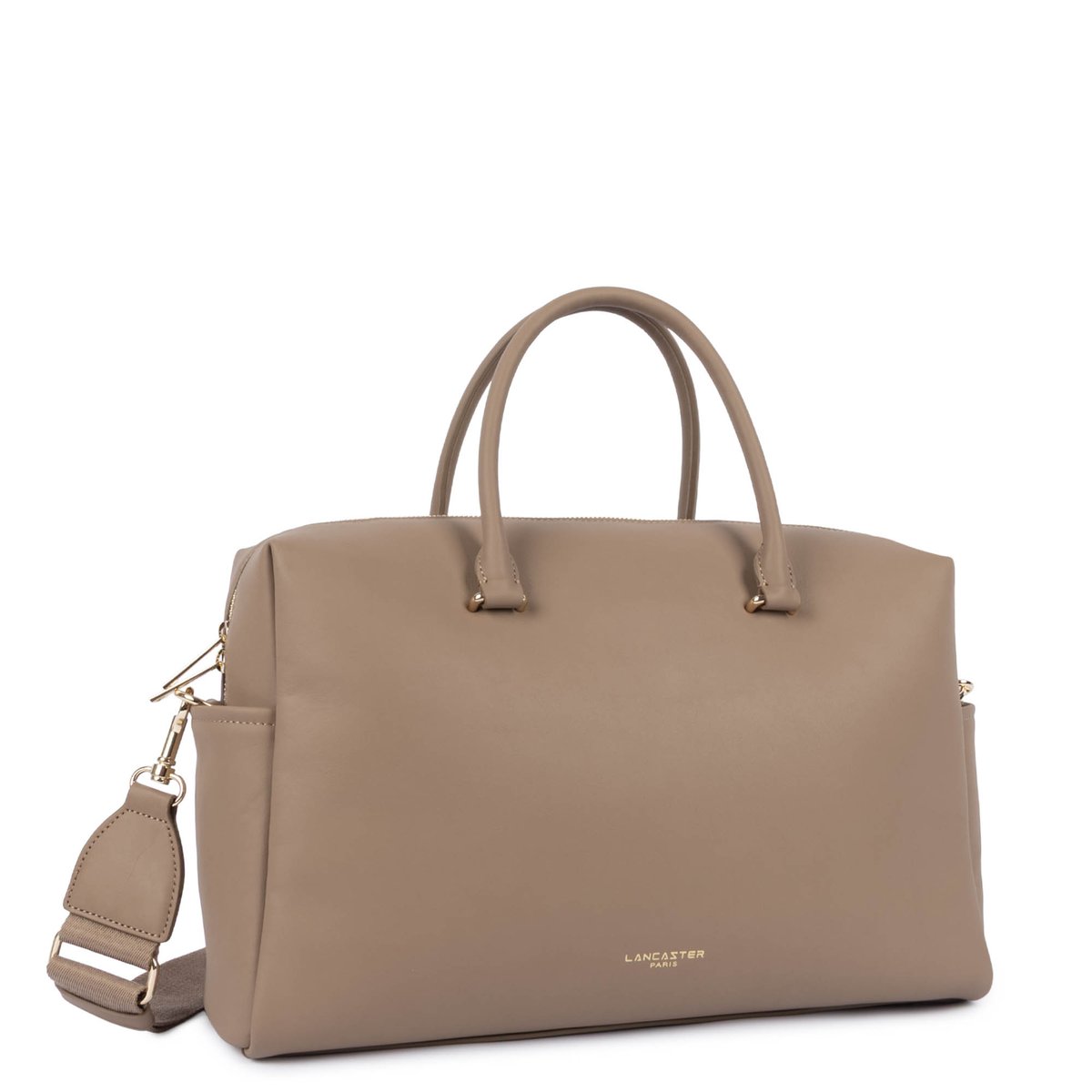 Grand sac cabas main DONNA CUBE praline, LANCASTER