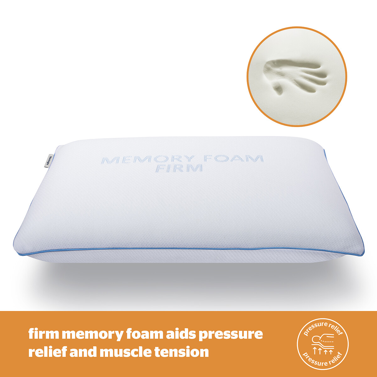 Impress Memory Foam Firm Pillow white, SILENTNIGHT