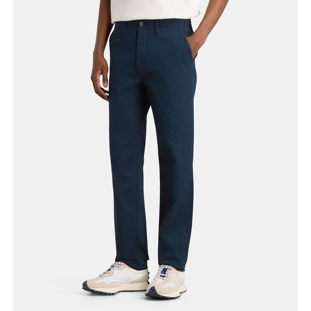 Pantalon chino chinim slim en coton bleu marine, GALERIES LAFAYETTE