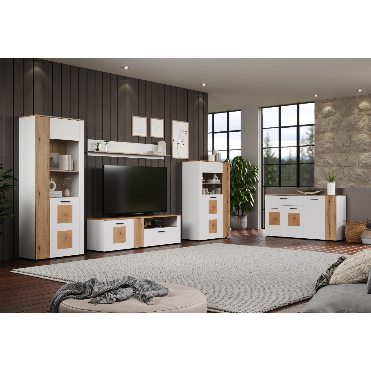 Etagère murale avec 1 tablette L170 cm - VITORIA blanc, CALICOSY