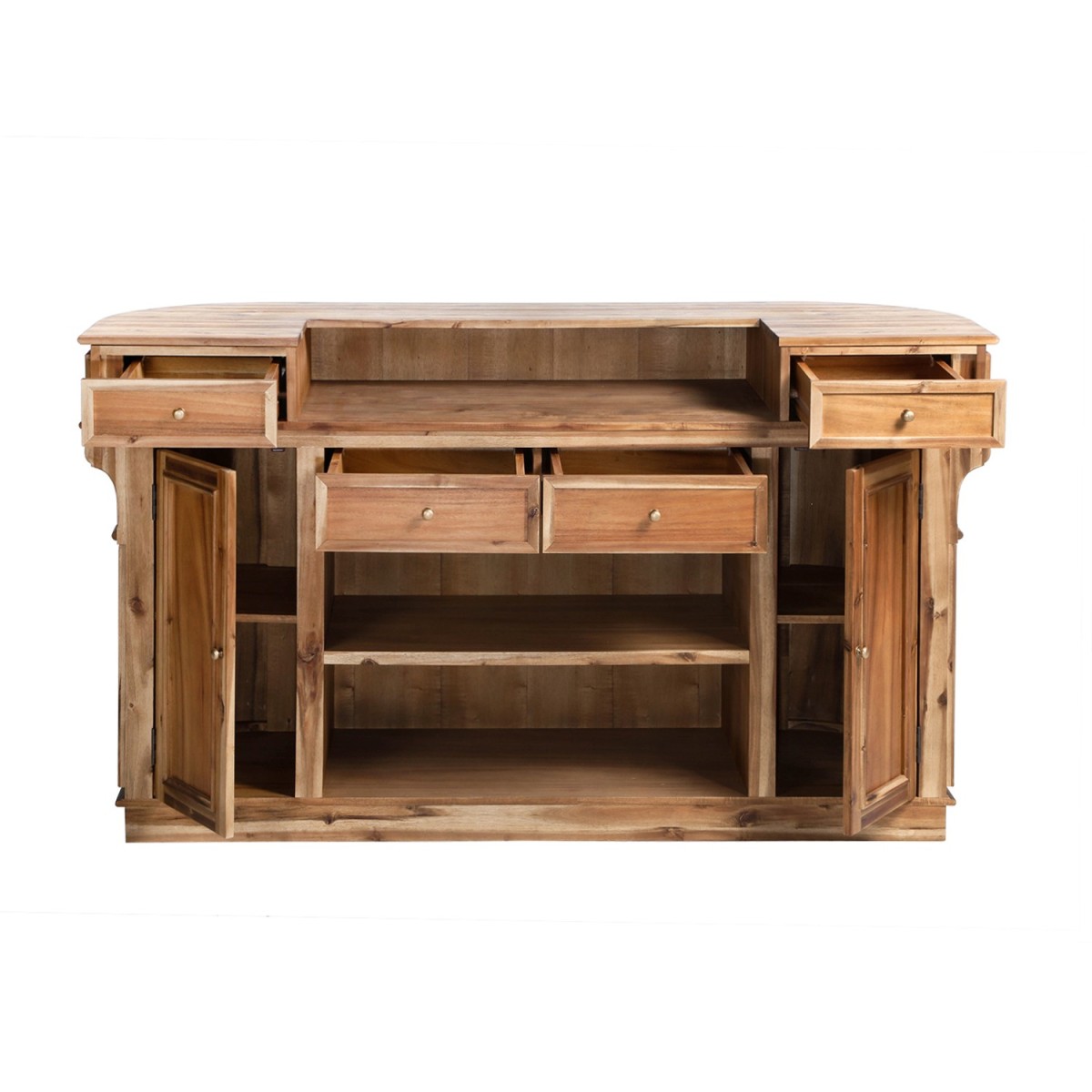 Comptoir bois massif vieilli - ESTAMINET bois foncé, SIGNATURE