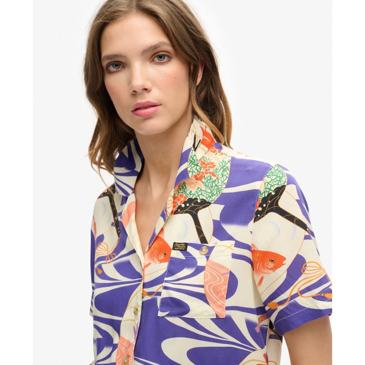 Chemise Beach Resort bleu ryusui, SUPERDRY