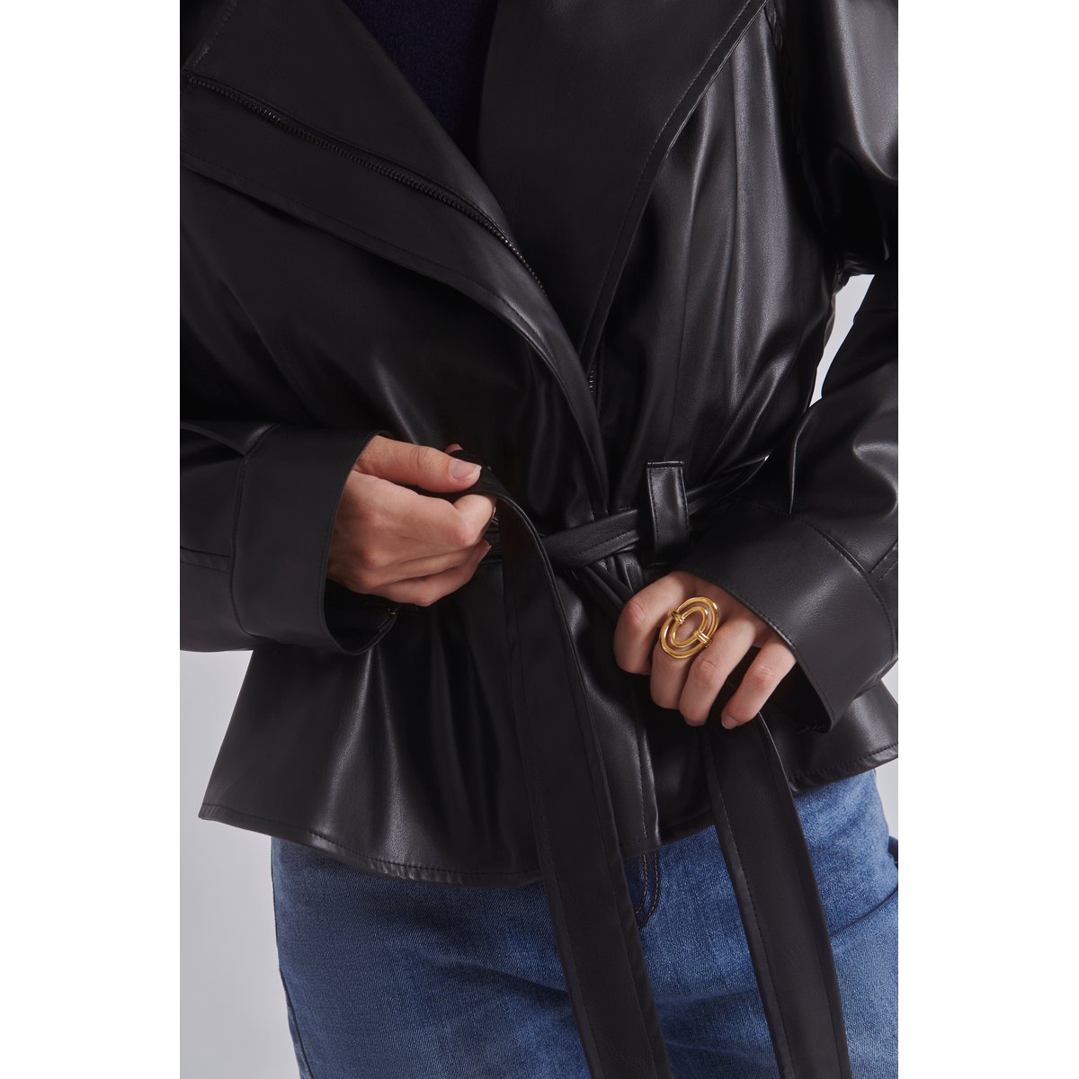 Veste similicuir JANIS noir, BENOA