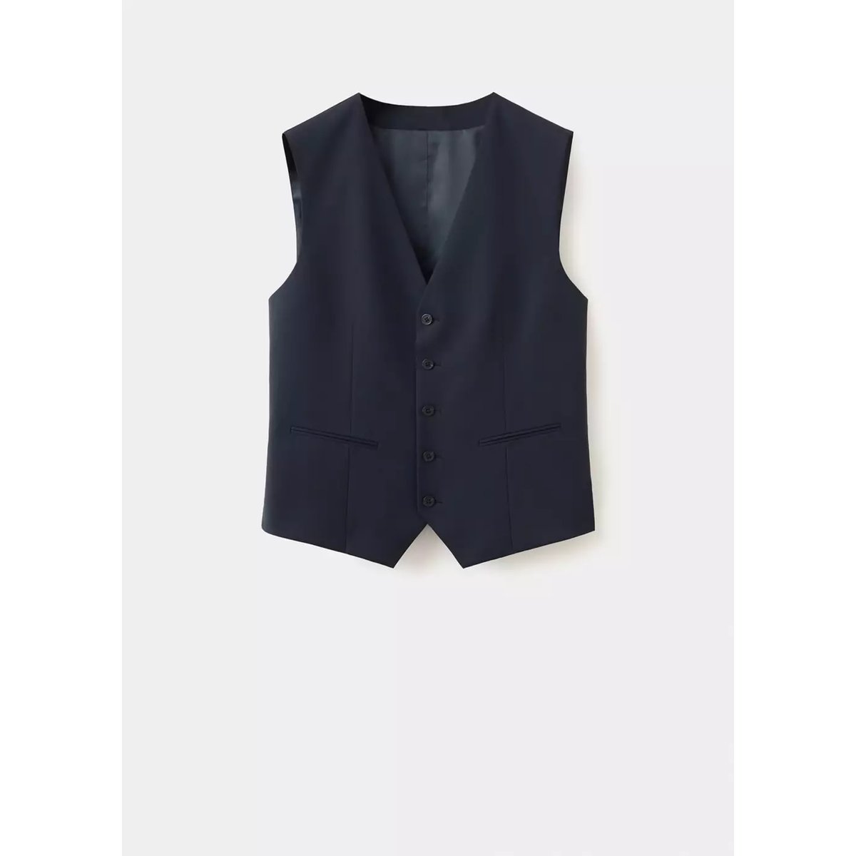 Gilet de costume Turin 100 % laine bleu marine, MANGO MAN