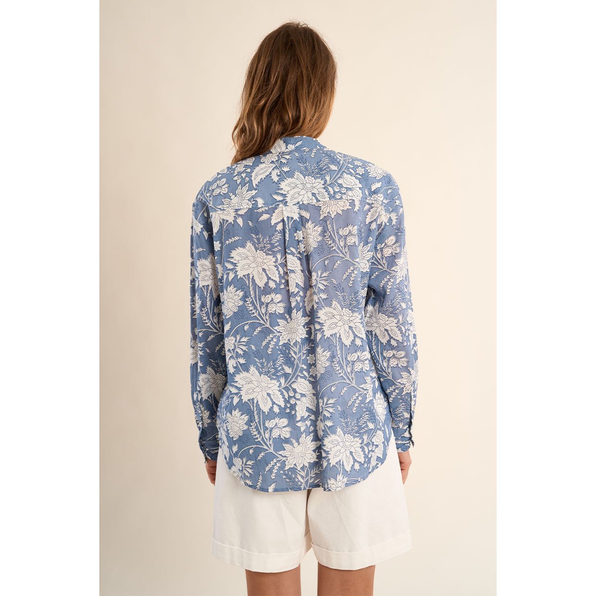 Chemise oversize en coton blue diviya, MOLLY BRACKEN
