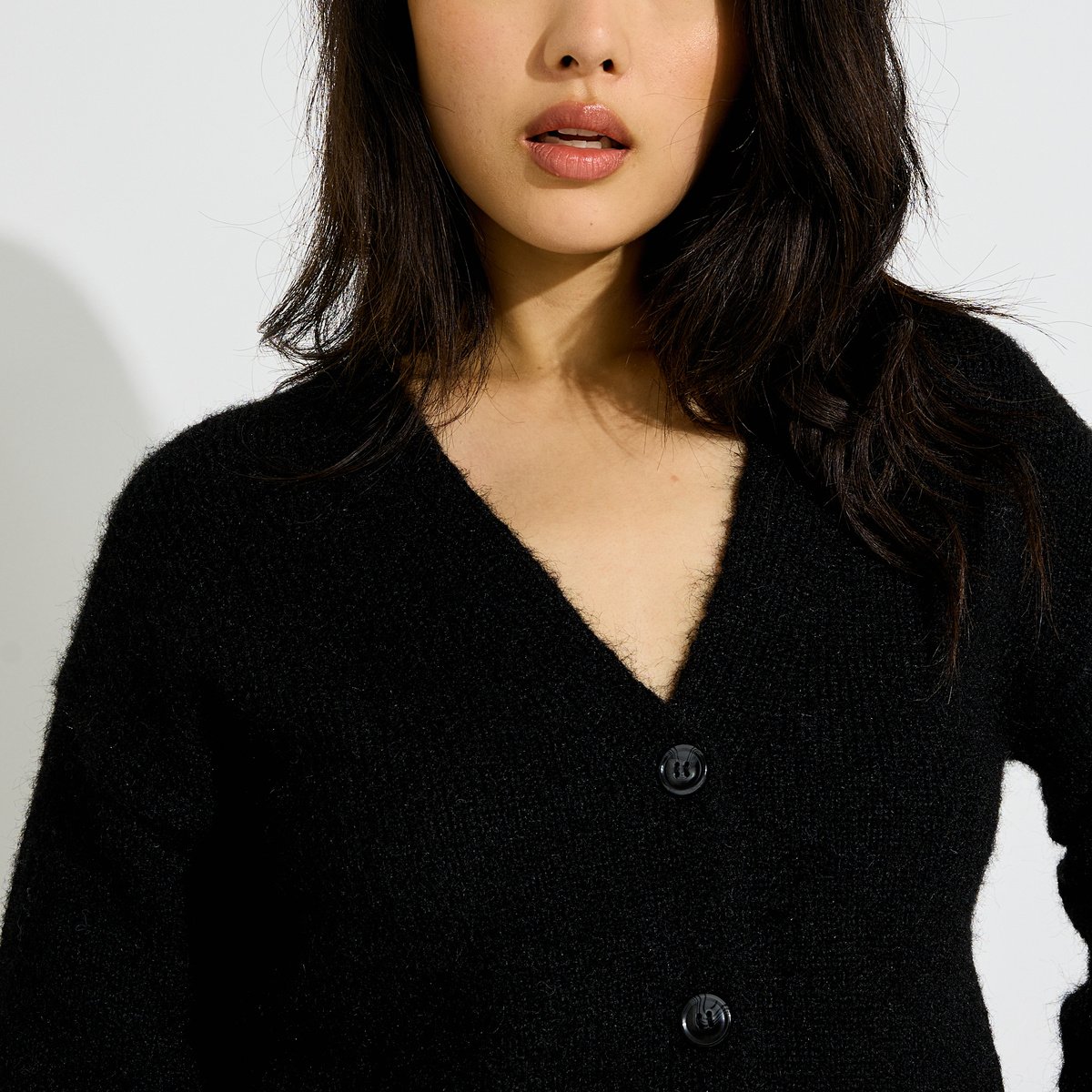 Gilet col V noir, GRAIN DE MALICE