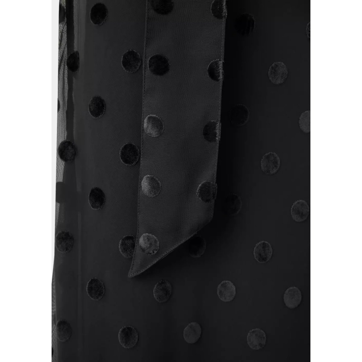 Robe dévorée avec détail de nœud noir, MANGO