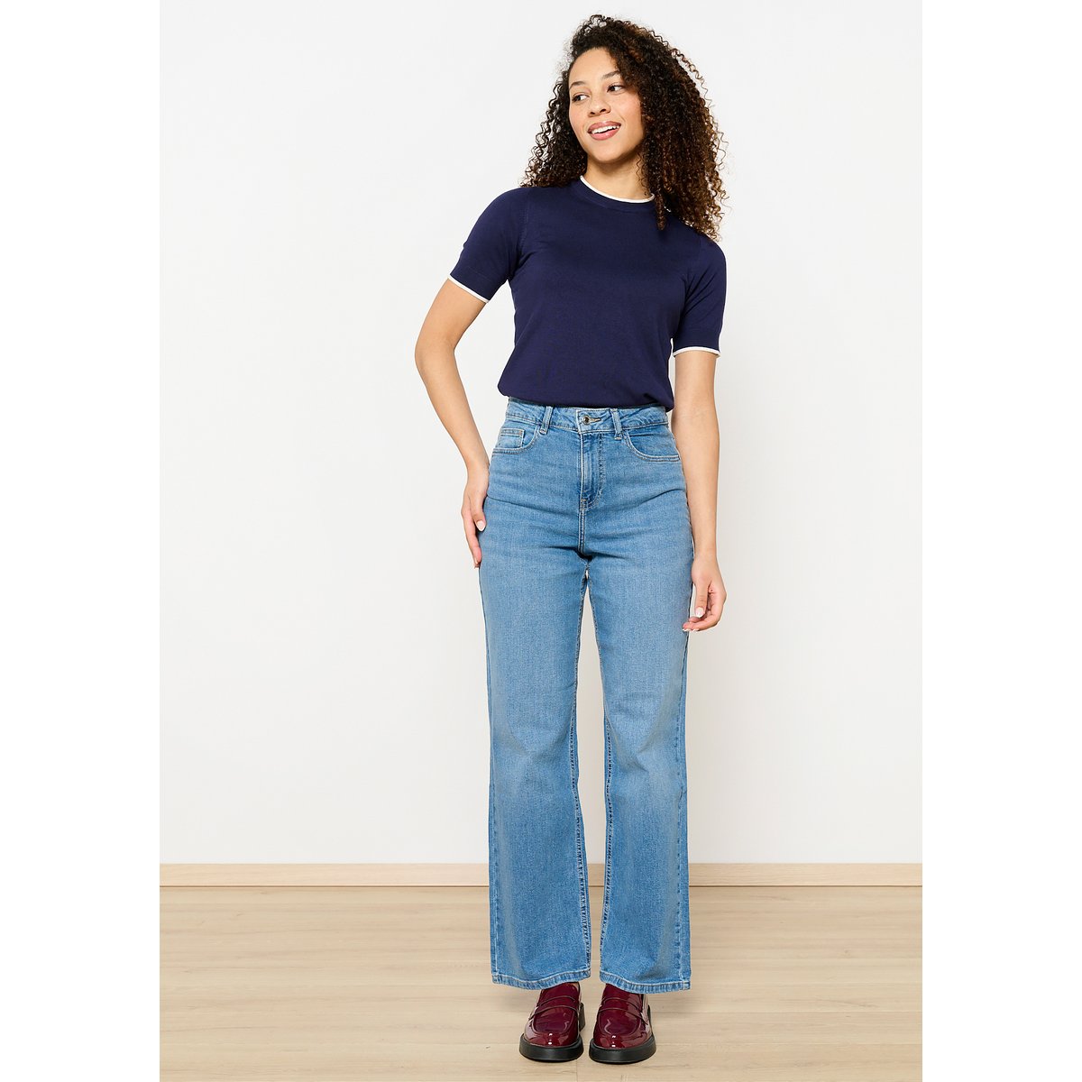 Jean évasé taille haute medium blue, LOLALIZA