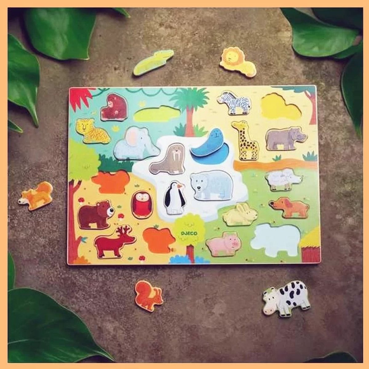 Puzzlo Animo multicolore, DJECO