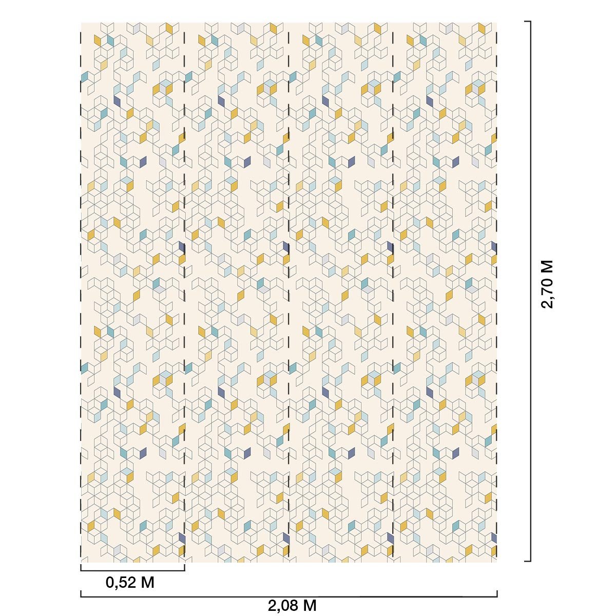 Papier peint Keziah jour intissé, HEXOA