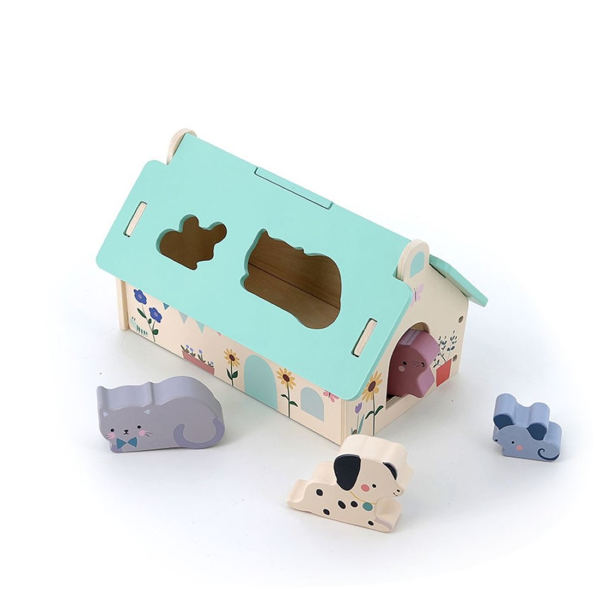Mini ferme des formes beige, VILAC