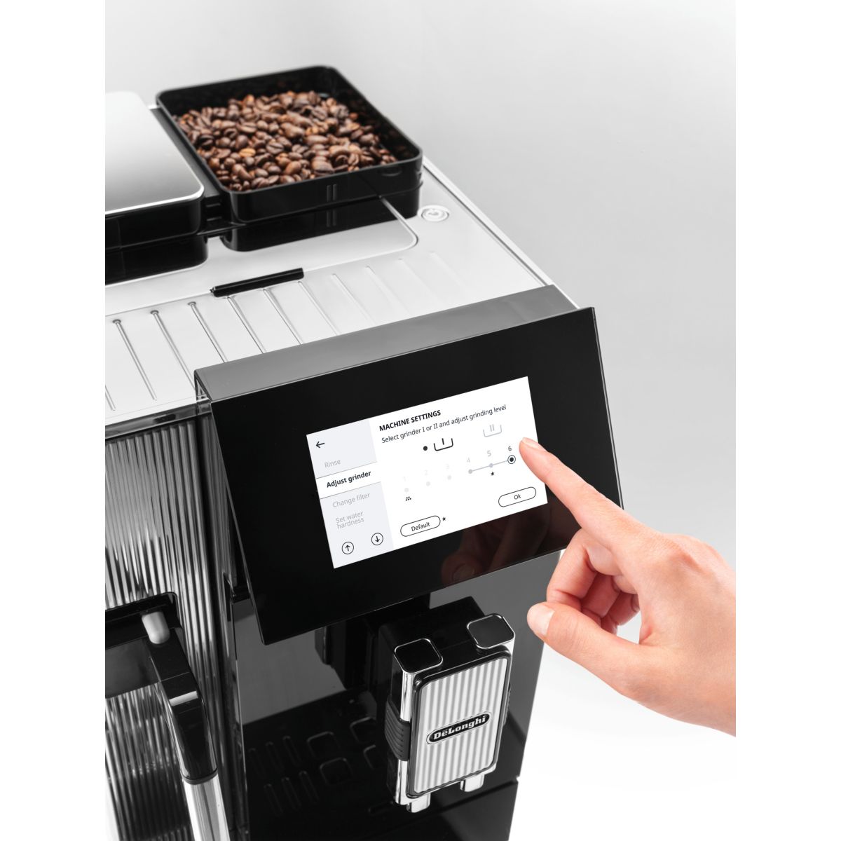 Expresso Broyeur Maestosa EPAM960.75.GLM connecté inox noir, DELONGHI
