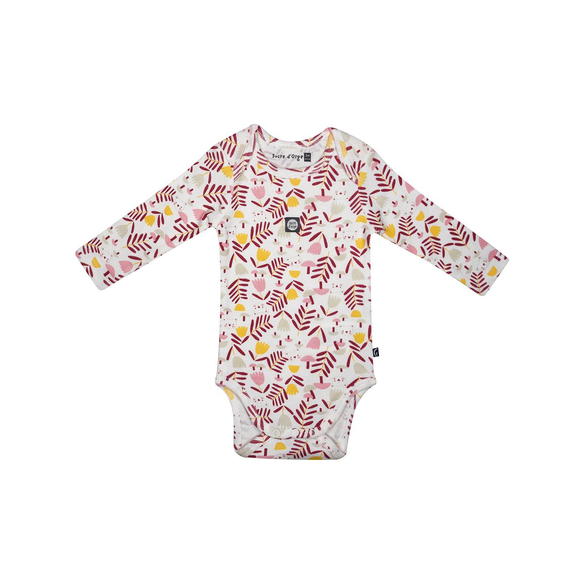 Lot de 3 bodies idalina manches longues bebe rose, SUCRE D'ORGE
