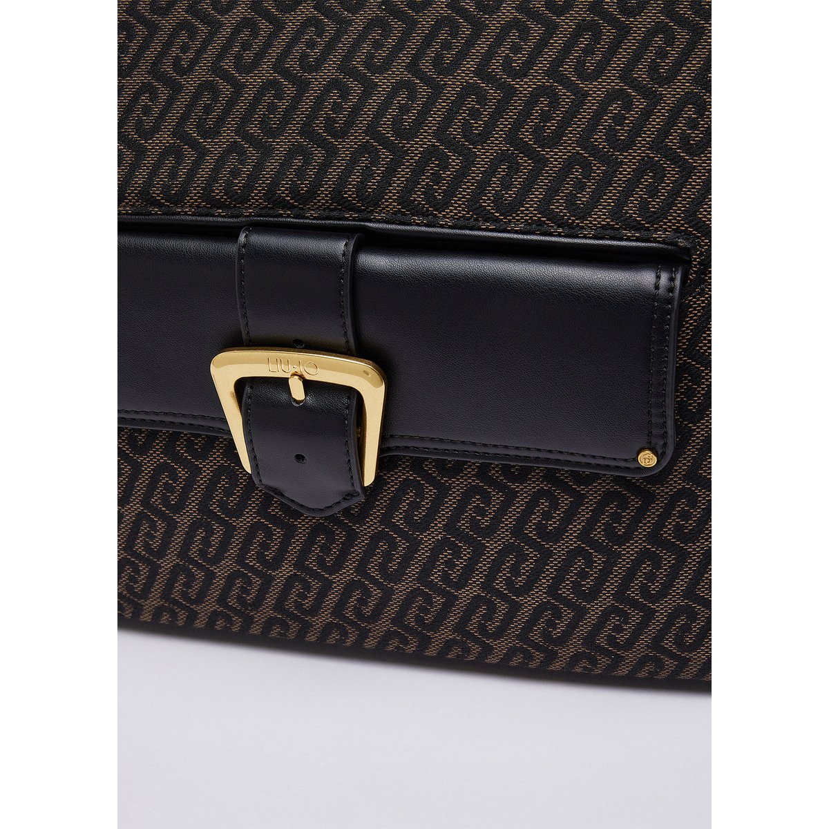 Sac Hobo Moyen Monogramme marron foncé, LIU JO