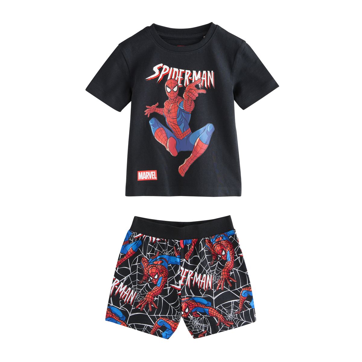 Pyjama short, lot de 3 spiderman noir/rouge, NEXT